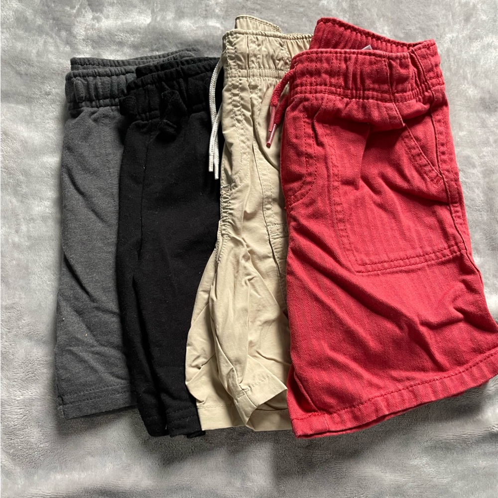 Old Navy Kids' Shorts Pack - Red, Tan, Black, Gray
